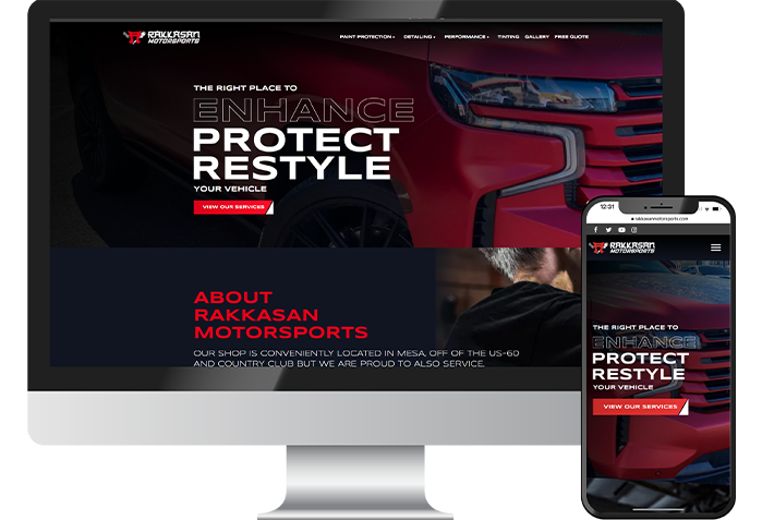Rakkasan Motorsports website preview