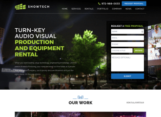 Showtech Productions Website Design