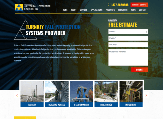 Tritech Fall Protection Systems Website Design